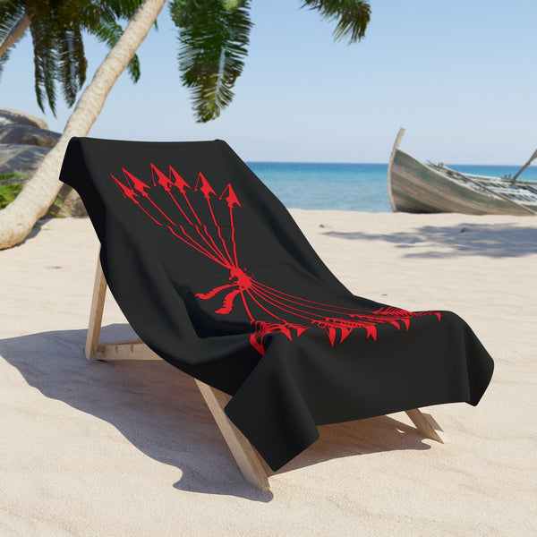HSI SRT SIXREDARROWS BEACH TOWEL