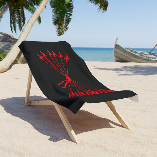 HSI SRT SIXREDARROWS BEACH TOWEL