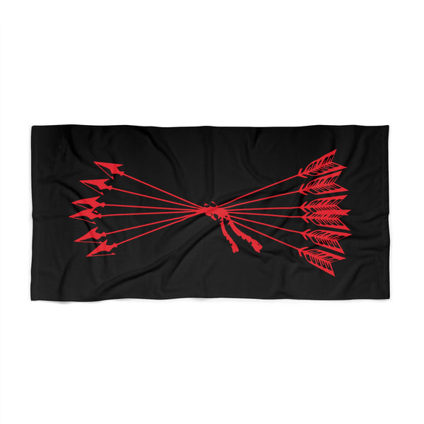 HSI SRT SIXREDARROWS BEACH TOWEL