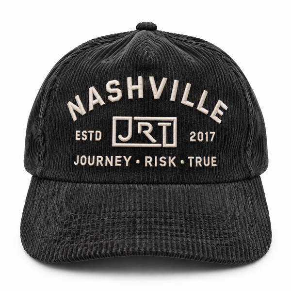 JRT Black Corduroy Half Structured Hat