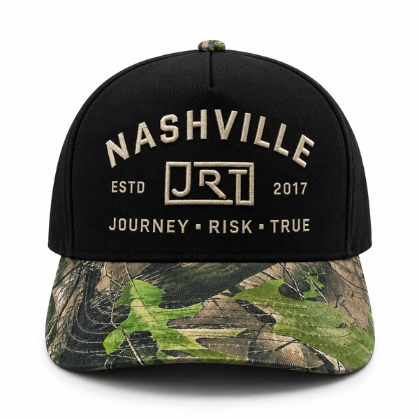JRT Nashville Black StickLeaf Mid Crown Snapback