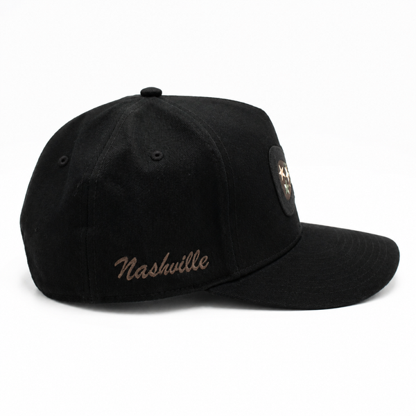 Guitar Black Snapback Hat