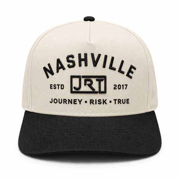 JRT Nashville Cream Black Mid Crown Snapback