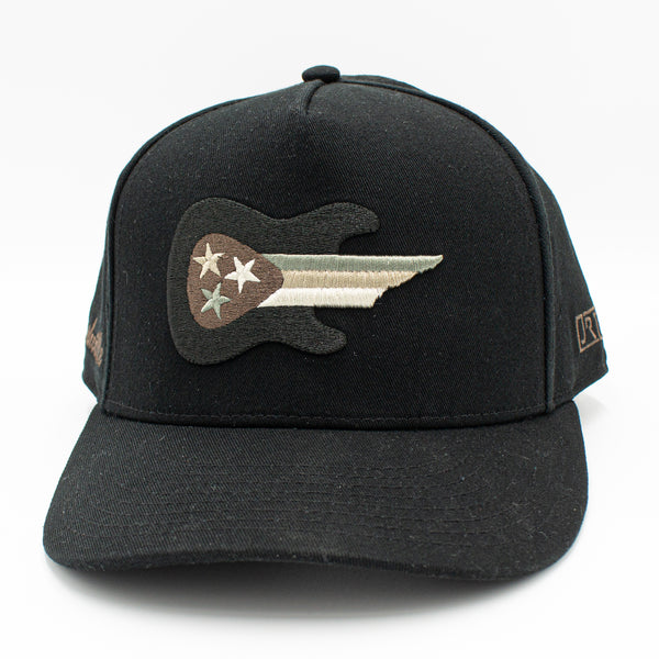 Guitar Black Snapback Hat