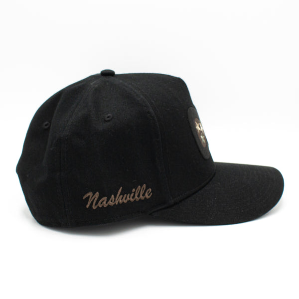 Guitar Black Snapback Hat