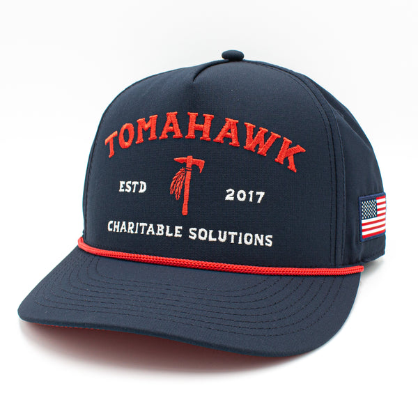 Tomahawk Charitable Performance  Snapback Hat USA Navy
