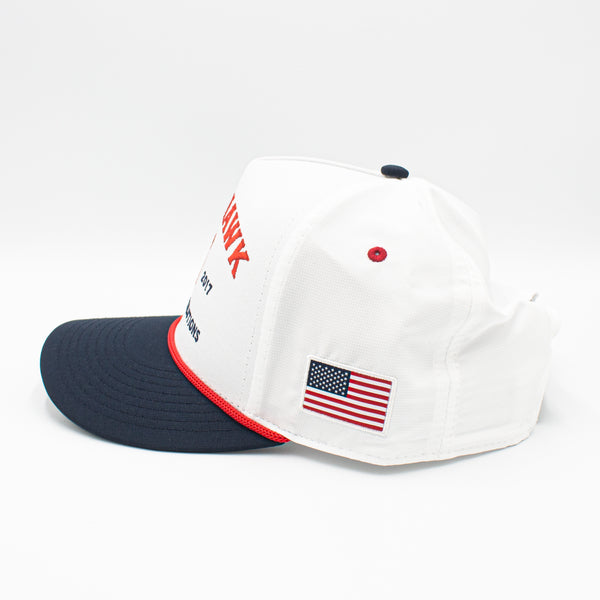 Tomahawk Charitable Performance  Snapback Hat USA White/Navy