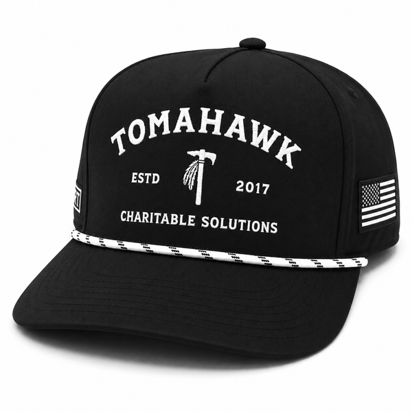 Tomahawk Charitable Performance Snapback Hat USA Black