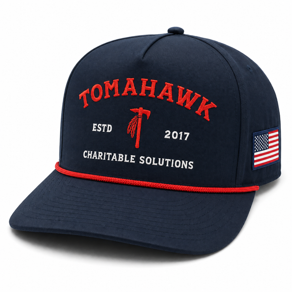 Tomahawk Charitable Performance  Snapback Hat USA Navy