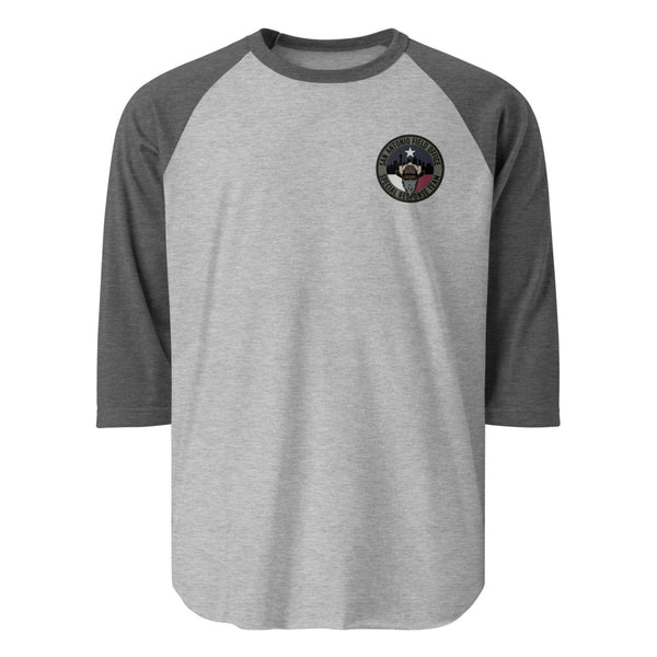 San Antonio SRT Logo Baseball Tee - Heather Grey/Heather Charcoal