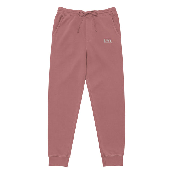 JRT Embroidered Unisex Pigment Maroon Joggers